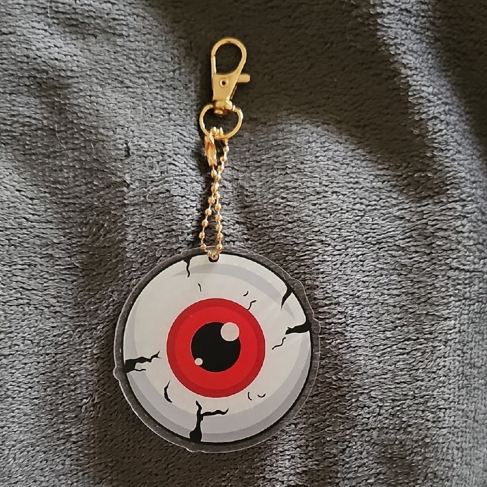 Sequin Target Keychain with Gold Clasp - Picture 3 of 4